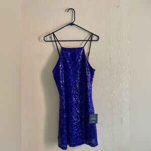 Lulu’s purple sequin sparkly dress - new with tags, size M medium